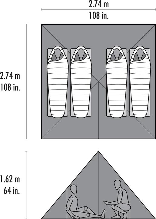 Actual product image Msr Front Range (Tarp, 0.74 kg, 4 persons)
