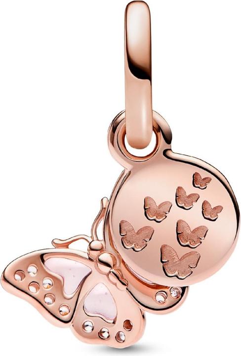 Image du produit Pandora Papillon & slogan (Métal doré à l'or rose)