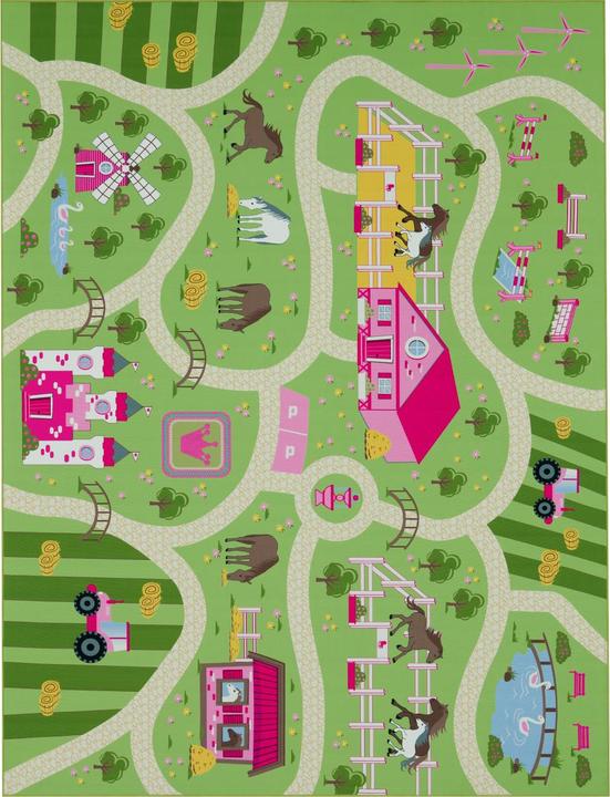 Produktbild TT Home Kinderzimmerteppich Teppich Junge Mädchen Kinderteppich Baby Rutschfest Strasse (220 x 160 cm)