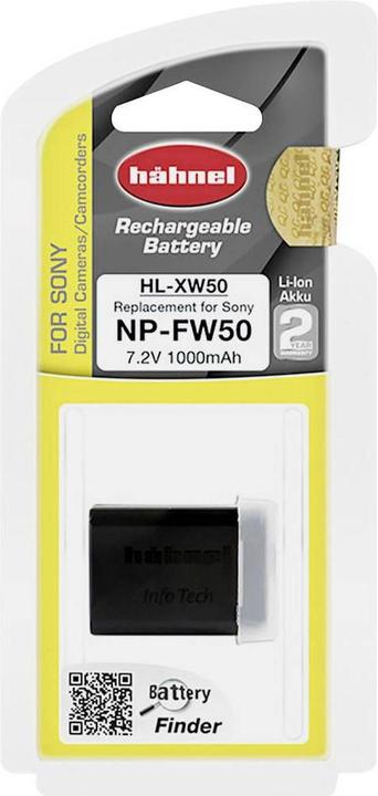 Actual product image Hähnel Replacement battery HL-XW50, for So NP-FW50 (Camera battery)