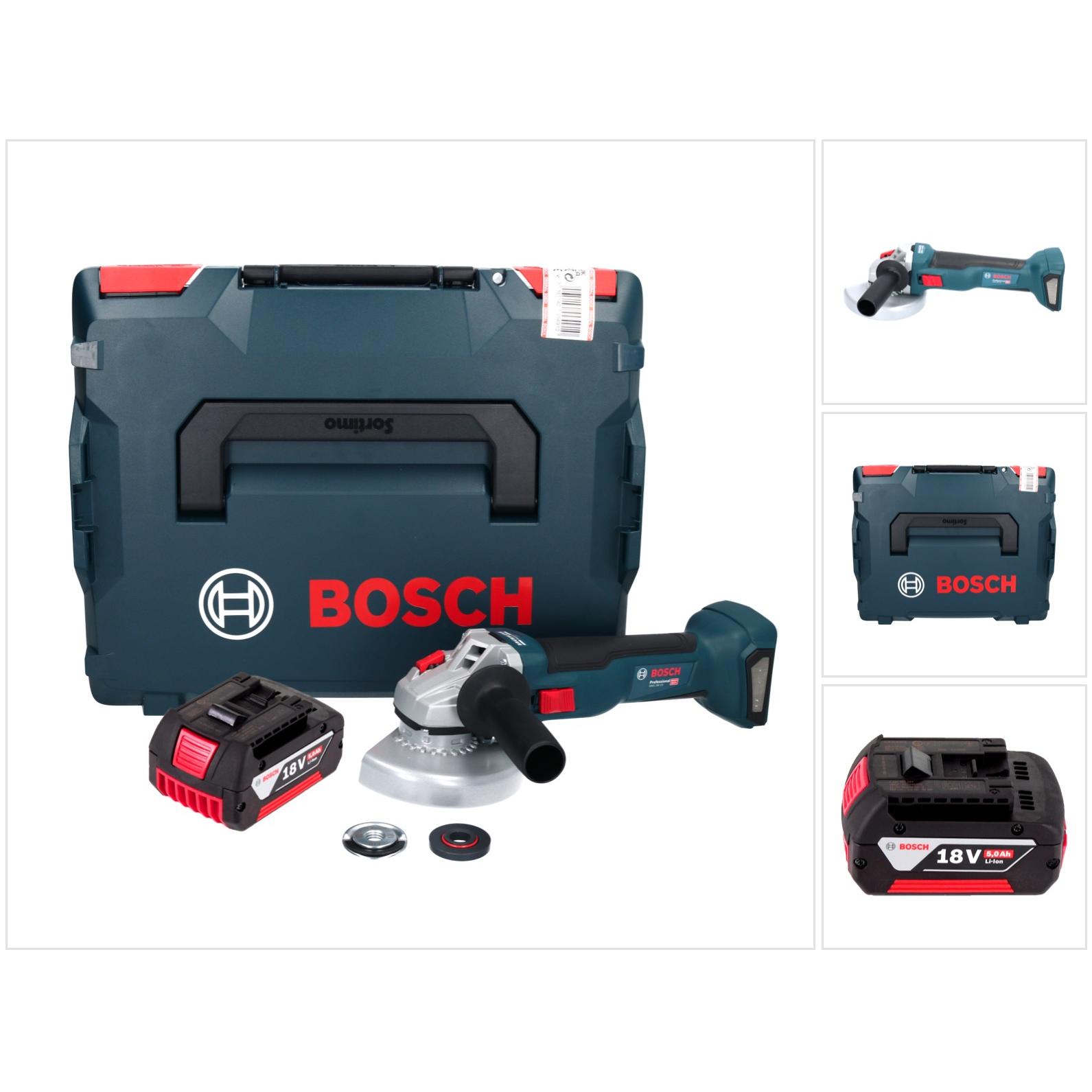 Bosch Professional, Winkelschleifer, Bosch GWS 18V-10 Professional Akku Winkelschleifer 18 V 125 mm Brushless + 1x Akku ...