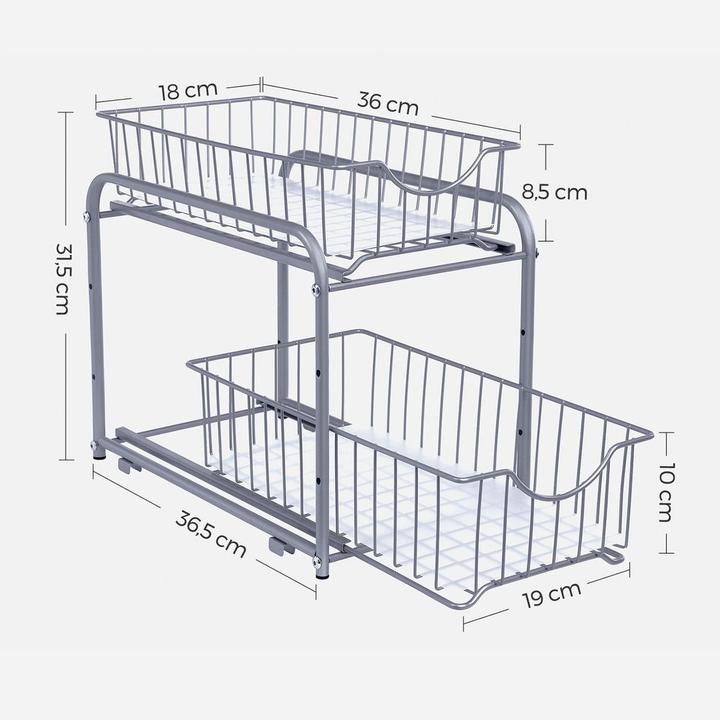 Image du produit Songmics Küchenregal 2 Schubladen
