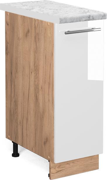 Goldkraft Eiche, Marble-Weiss, Weiss, Weiss Hochglanz