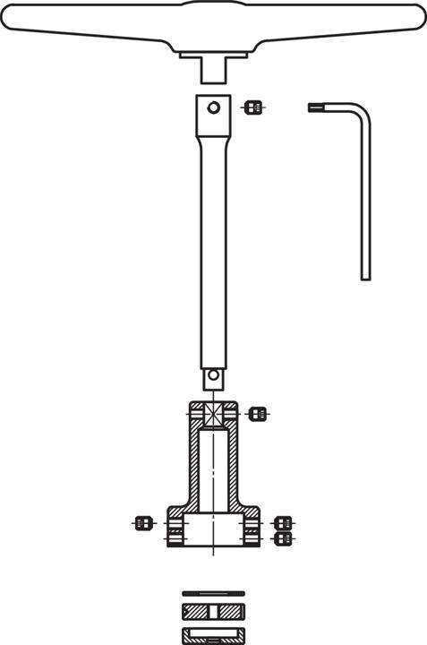 Actual product image Gedore 8553 Thread cutting set for internal/external threads