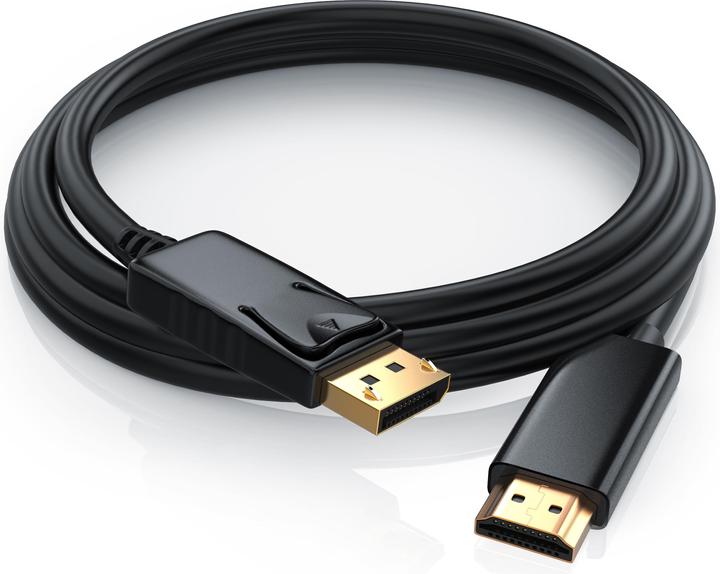 Actual product image CSL DisplayPort to HDMI cable - DP to HDMI - High Speed incl. audio transmission | 1080p Full HD (5 m, DisplayPort, HDMI)