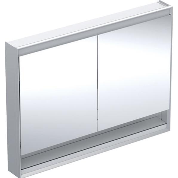 Geberit, Spiegelschrank, ONE Spiegelschrank mit ComfortLight, 2 Türen, Aufputzmontage, mit Nische, 120x90x15cm, 505.