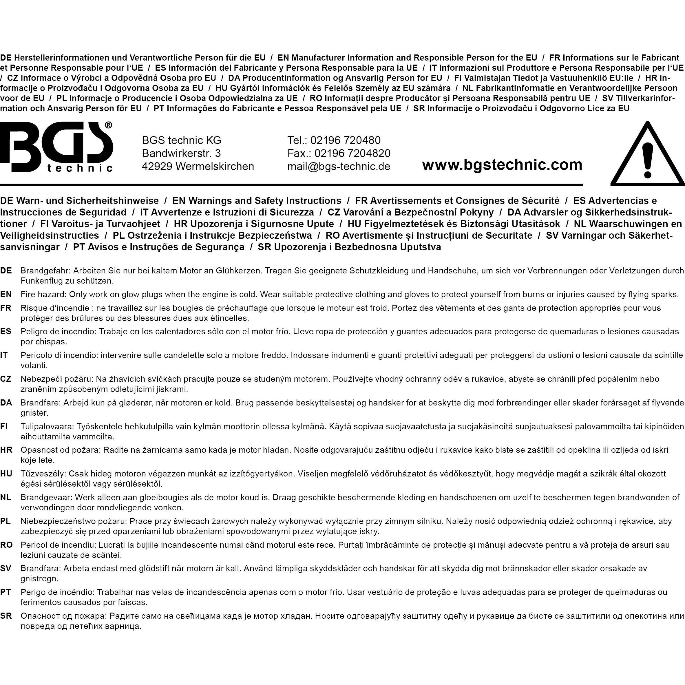 Thumbnail - BGS, Fahrzeug Werkzeug, Abdreh-Einsatz für Glühkerzenelektrode Antrieb Innenvierkant 6,3 mm (1/4") SW 4,5 mm