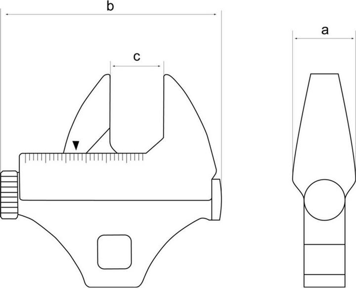 Image du produit Bahco CLÉ À MOLETTE EN PIED DE CORNEILLE. 3/8. GRADUATION EN POUCES(1 1/8)ET EN MM. MM (29MM) (29 mm)