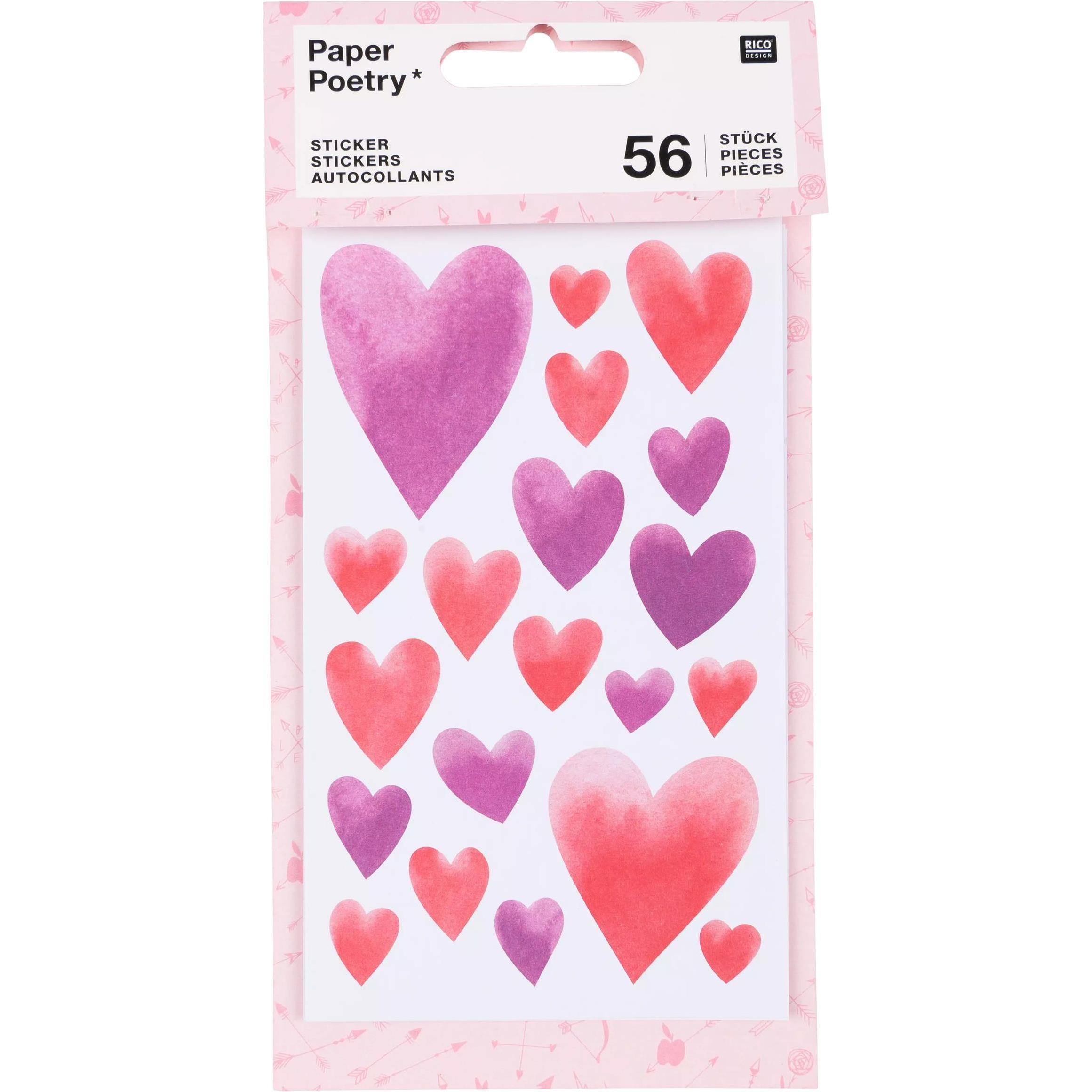 Paper Poetry, Sticker, Sticker HERZ