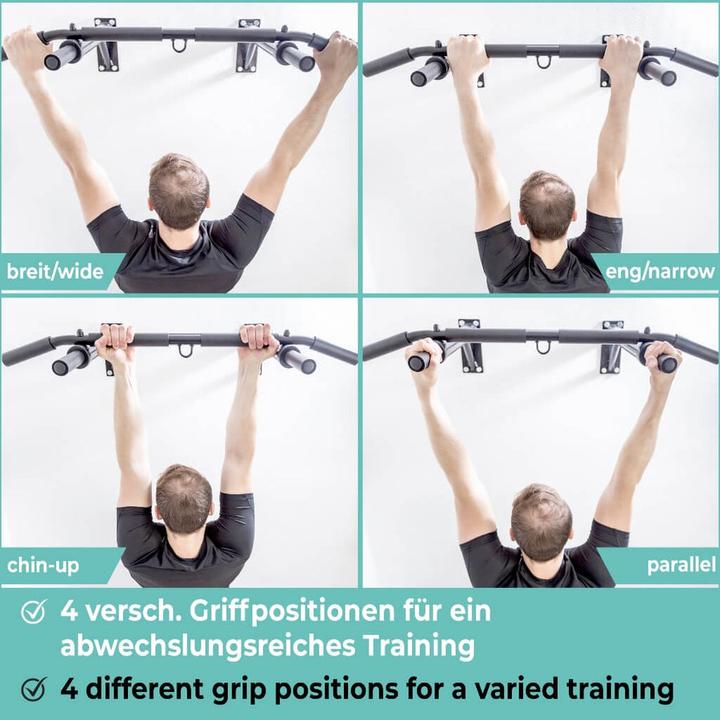 Image du produit Pullup & Dip Klimmzugstange Wand inkl. Klimmzug Band + Schrauben