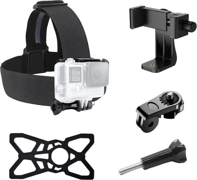 Actual product image Hermex Accessory set for action cam head strap mounts adapters