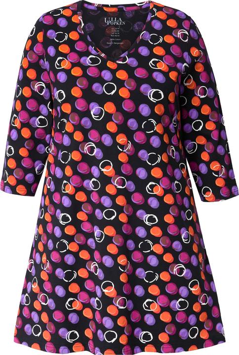 Produktbild Ulla Popken Longshirt, Punkte, A-Linie, V-Ausschnitt, 3/4-Arm (62)