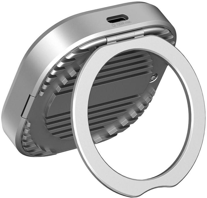 Actual product image 4smarts Magnetic SSD enclosure Kickstand MagSafe compatible grey