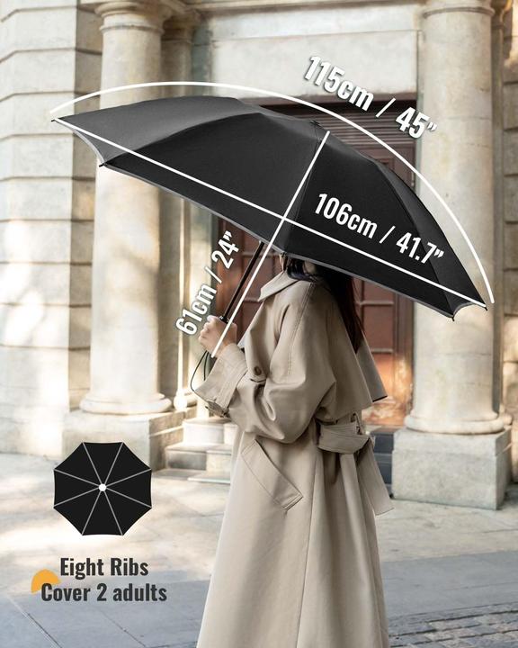 Produktbild Alopini Regenschirm Grosser sturmfester reflektierender Taschenschirm