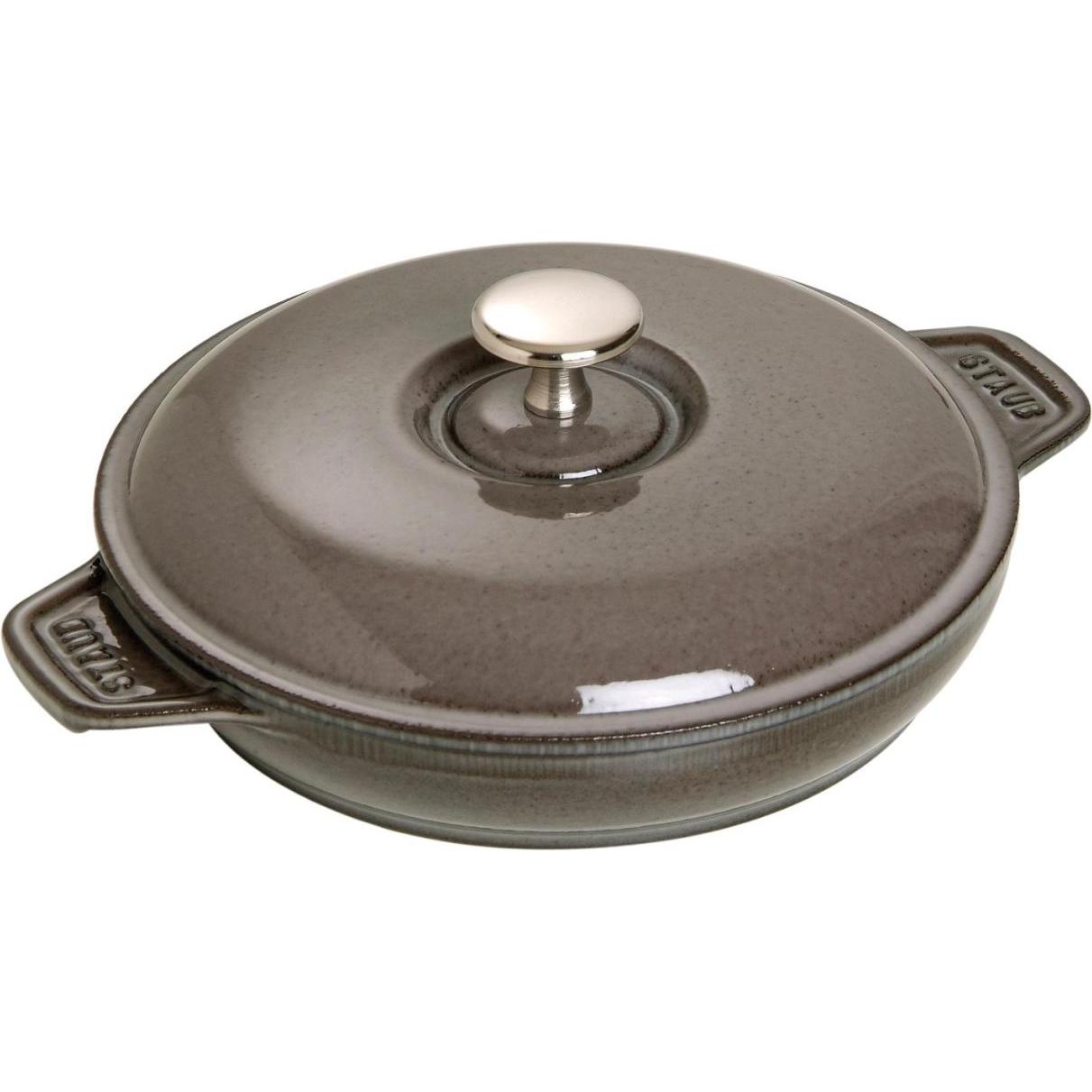 Staub 40509-578-0 Casseruola Rotonda (20 Cm, 0,75 L), Pirofila Per Sformati, Grigio