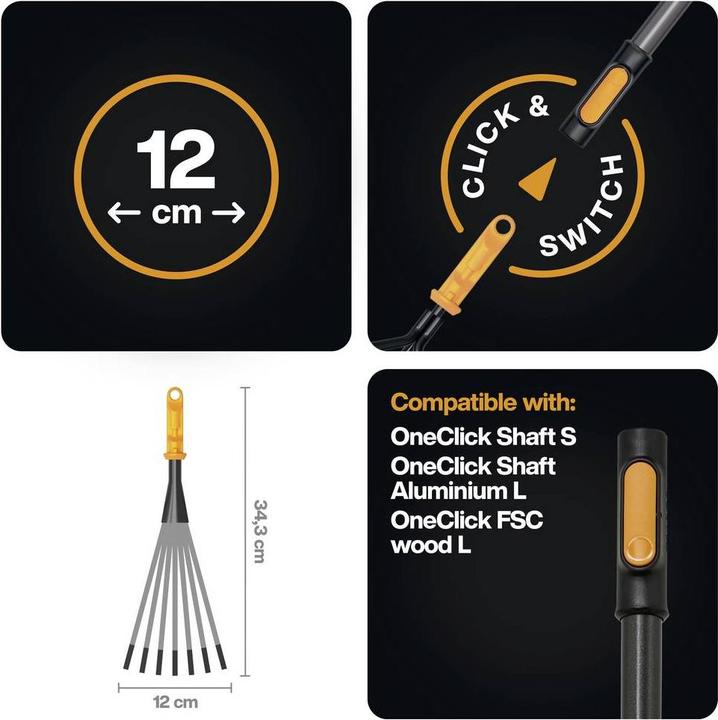 Actual product image Fiskars Small fan broom OneClick