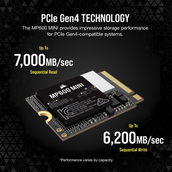 Image du produit Corsair MP600 MINI (2000 Go, M.2 2230)