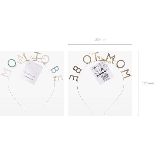 Thumbnail - Partydeco Diadème 'Mom To Be' Multicolore