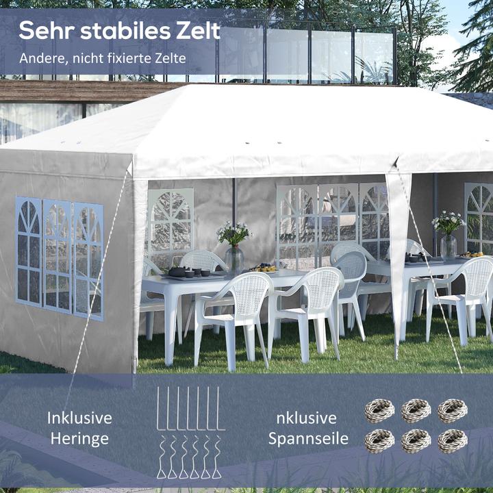 Actual product image Outsunny Folding pavilion with side walls (585 cm, 295 cm)