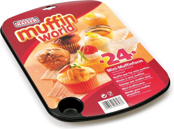 Produktbild Kaiser Inspiration Mini-Muffinform für 24 Muffins 38 x 27cm antihaftbeschichtet (4 cm)