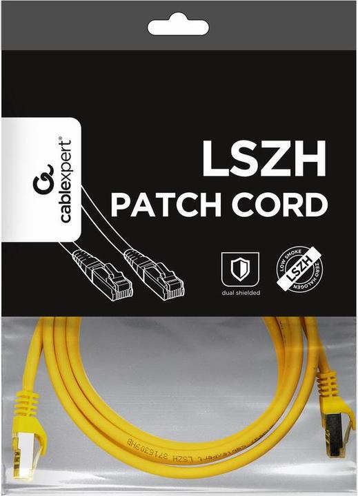 Produktbild Gembird Kabel kat.6A SFTP LSZH Patch cord 1,5m (żółty) (S/FTP, CAT6a, 1.50 m)