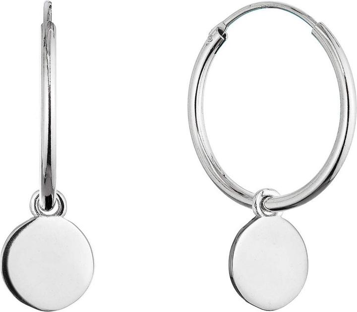 Produktbild Evolution Group - Silver hoop earrings with pendants 2in1 61058 (Silber)
