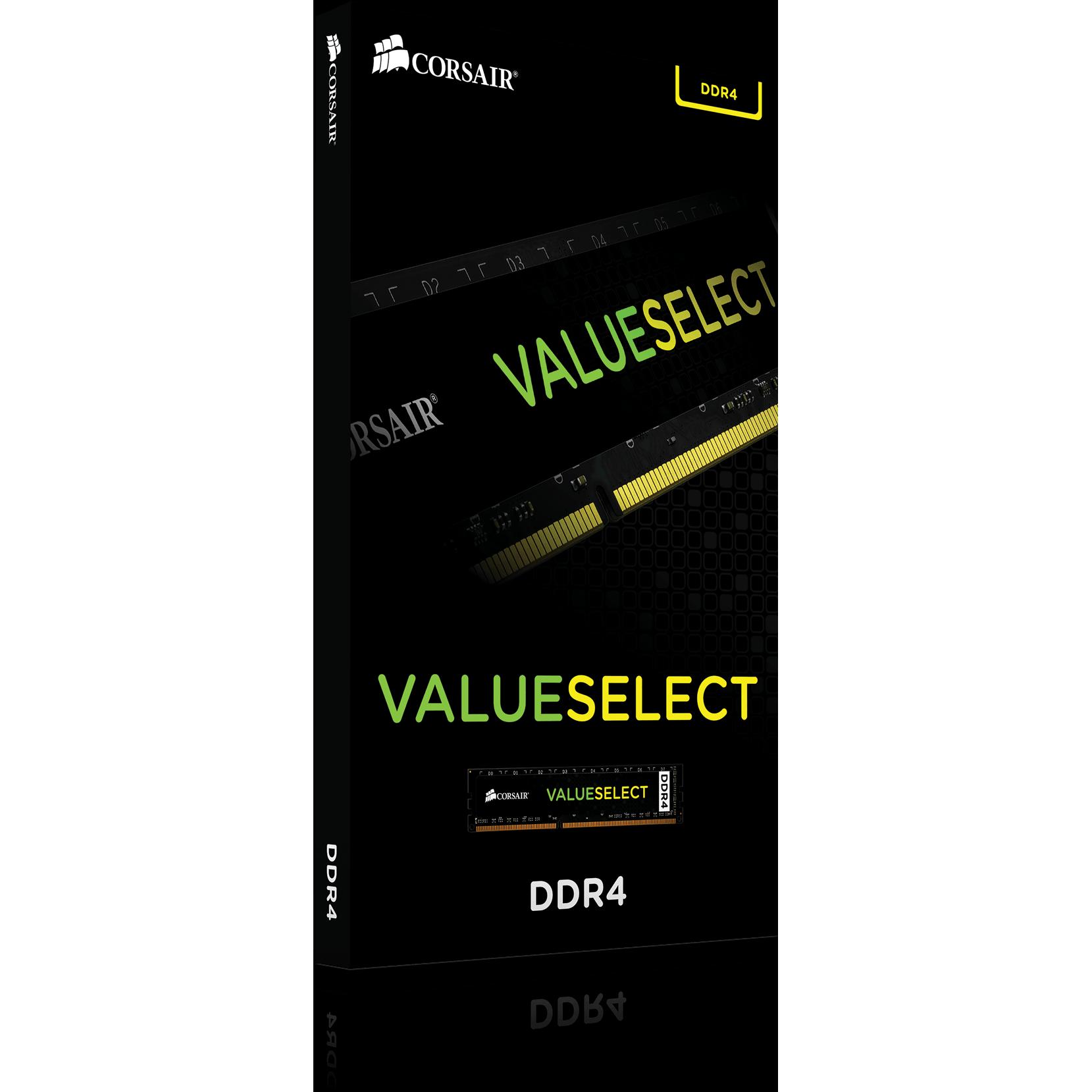 Thumbnail - Corsair Value Select (1 x 4GB, 2133 MHz, DDR4-RAM, DIMM), RAM, Schwarz
