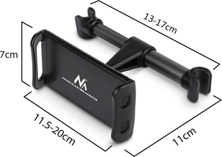 Actual product image Maclean Car tablet holder Headrest holder Universal 360° rotatable MC-894