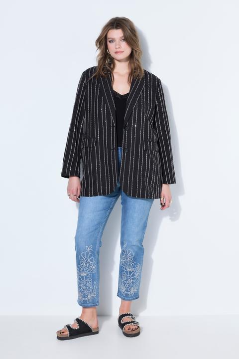 Image du produit Studio Untold Blazer oversize à rayures tennis et sequins (42, 44)