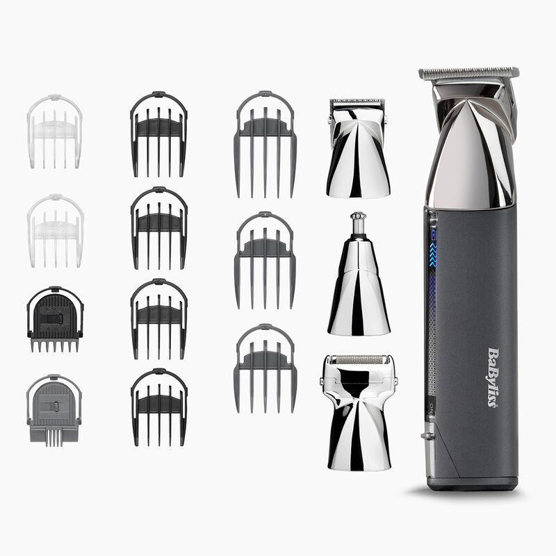 BaByliss, Regolabarba + Tagliacapelli, SuperX Metal 15in1 Multi Trimmer Beard Stubble Nose Ear Body Hair Lithium Cordless