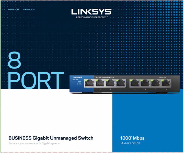 Image du produit Linksys Commutateur Gigabit non géré 8-Port (8 ports)
