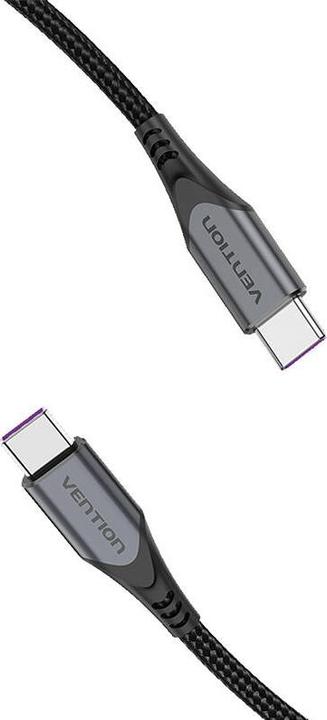 Produktbild Vention USB-C to USB-C 100W TAHHD 5A 0.5m USB 3.1 Gen2 4K cable (gray) (0.50 m, USB 3.1, 100 W)