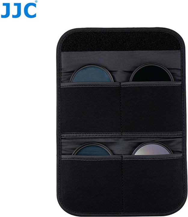 JJC FP K4S Grey Filter Pouch holds 4 filters up to 58mm (58 mm)