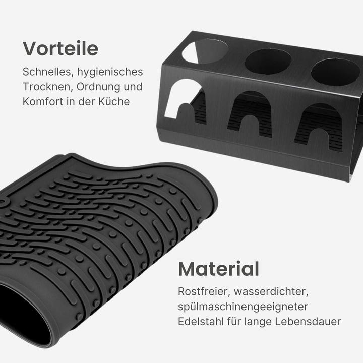 Hermex Abtropfgestell für SodaStream-Flaschen Flaschenhalter Abtropfhalter Abtropfständer
