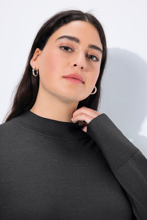 Produktbild Ulla Popken Pullover, Stehkragen, Langarm, Rippbündchen (46, 48)