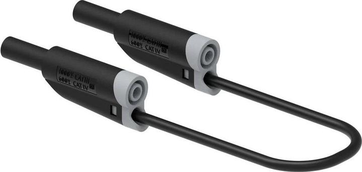 Actual product image Electro PJP 2711-IEC-CD1-25N Messleitung Bananenstecker 4 mm 25 cm Schwarz 1 St