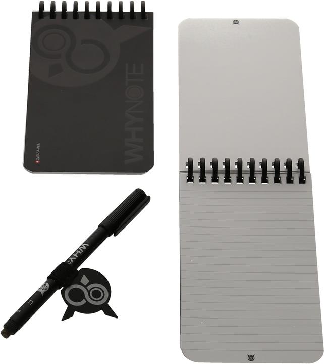Image du produit Whynote Notizbuch A6 WNPBOK01 starter-kit, schwarz (A6, À rayures, Couverture rigide)