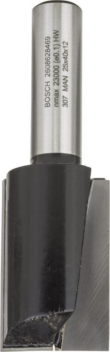 Bosch Professional Zubehör Fraise à rainurer, 12 mm, D1 25 mm, L 40 mm, G 81 mm