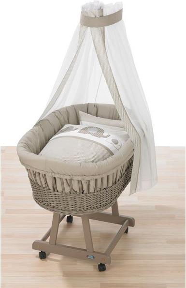 Actual product image Alvi Bassinet Birthe taupe elephant beige