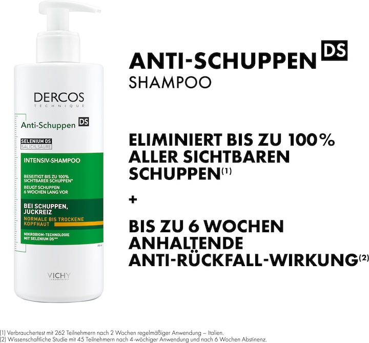 Produktbild Vichy Dercos Anti-Schuppen Shampoo trockene Kopfhaut (390 ml, Flüssiges Shampoo)