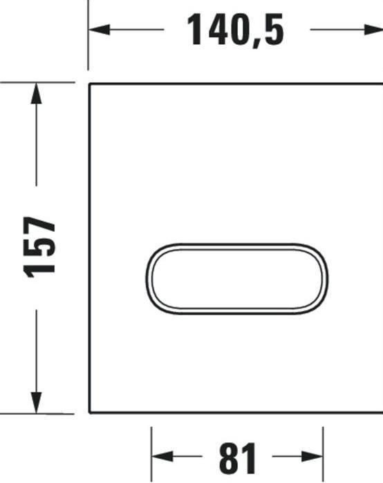 Immagine prodotto Duravit Piastra attuatore DURASYSTEM A1 140,5x157mm, per orinatoio, vetro bianco