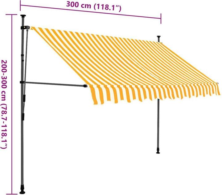 Produktbild vidaXL Einziehbare Markise (1.20 m)