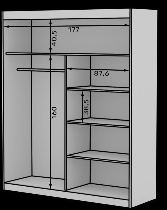Image du produit ADRK Furniture Esti (180 x 59 x 215 cm)