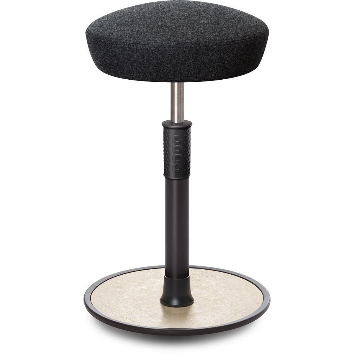 Ongo, Bürostuhl, Sitz- Stehhocker Free Tall Hutsitz kvadrat Divina Mel. Anthrazit schw. /creme