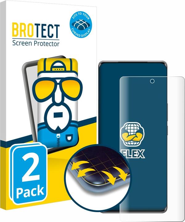 Actual product image BROTECT Full-Screen Protector (2 Piece, Vivo T2 Pro)