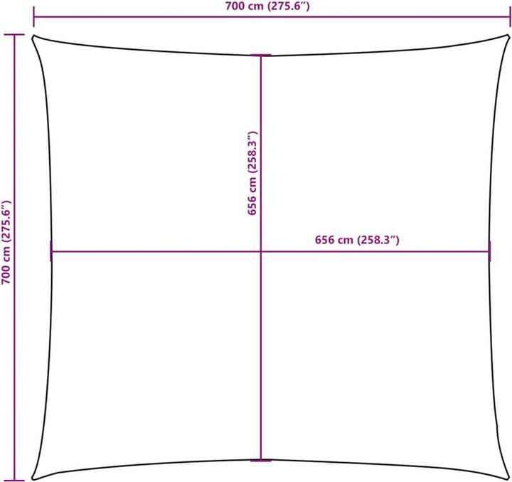 Produktbild vidaXL Sonnensegel (500 x 500 cm)