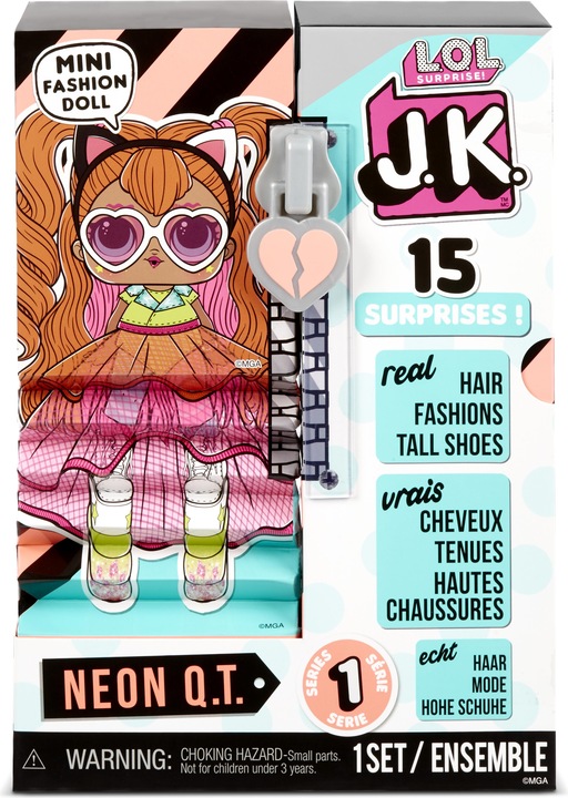 Produktbild MGA LOL JK Mini Fashion Doll NEON Q.T.