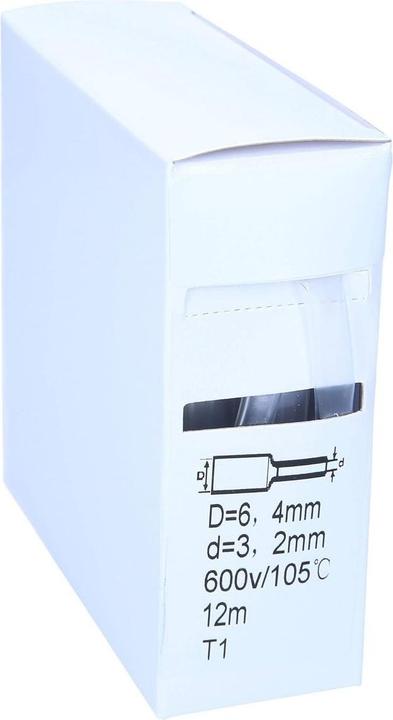 Actual product image Kalitec 12m heat shrink tubing transparent from 6.4mm to 3.2mm I 2:1 I Industrial quality from German dealer (1 x)