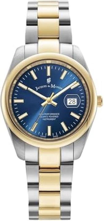 Jacques du Manoir Elegant Two-Tone Analog Watch with Stainless Steel Band (Analogue wristwatch, 32 mm)