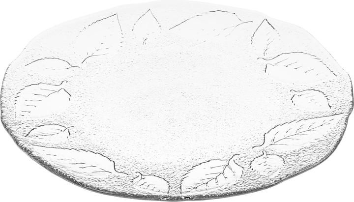 Glasi Hergiswil Speiseteller Birkenblätter 1 Stück,Transparent (1x, 33 cm)